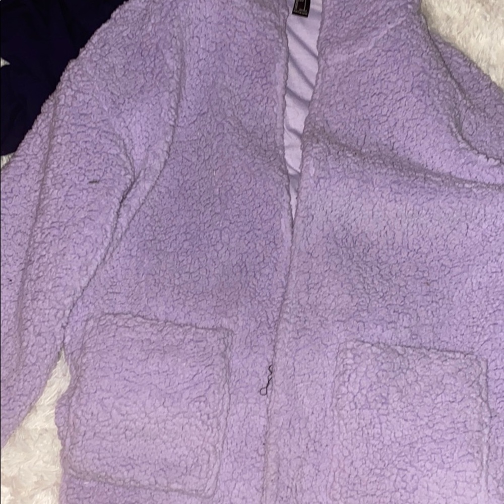 Fluffy purple jacket